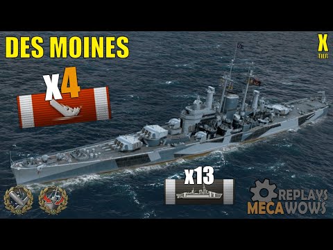 [BABOR] DES MOINES DEFEAT 4 KILLS 248K DMG 2 SKILLS 2.2 BXP | World of Warships Gameplay