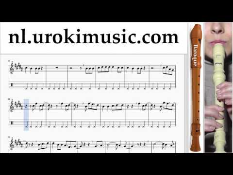 Blokfluit Leren Spelen (B.) David Guetta, Justin Bieber - 2U Tablatura Deel#2 um-i799