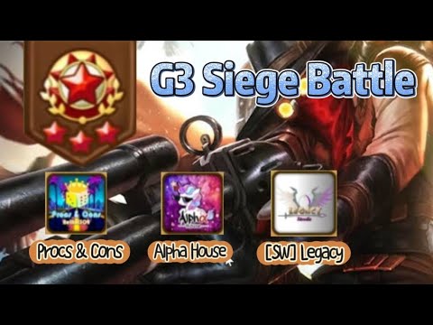 Summoners War G3 Siege War Carcano 3 Revenge it's so nice trap [ P&C Vs Alpha House Vs [SW] Legacy ]
