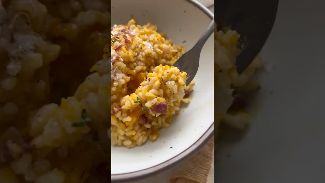Pumpkin Risotto with Bacon