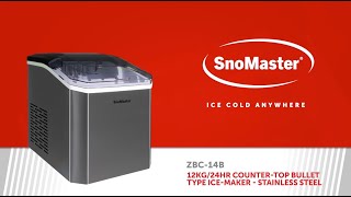 Video of SnoMaster ZBC-14B Stainless Steel Countertop Bullet Ice-Maker 12kg Video of SnoMaster ZBC-14B Stainless Steel Countertop Bullet Ice-Maker 12kg