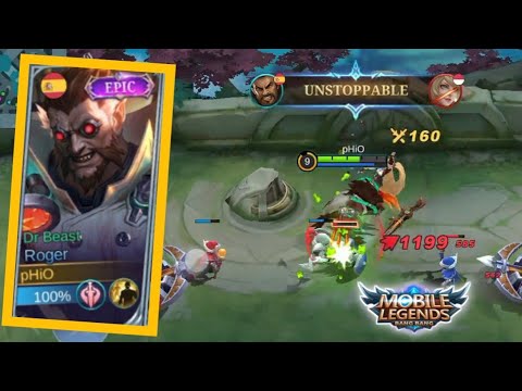 GAMEPLAY ROGER Dr. BEAST || MOBILE LEGENDS