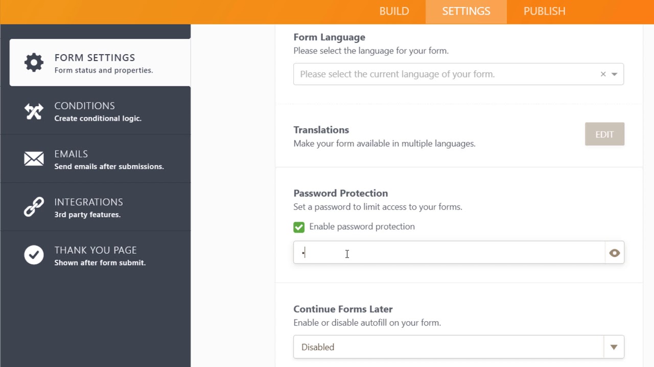 How to password protect your JotForm forms?