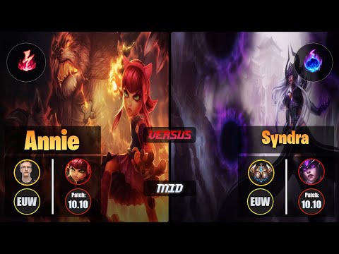 MagiFelix ANNIE (Mid) [Electrocute] VS SYNDRA - Challenger EUW Patch 10.10