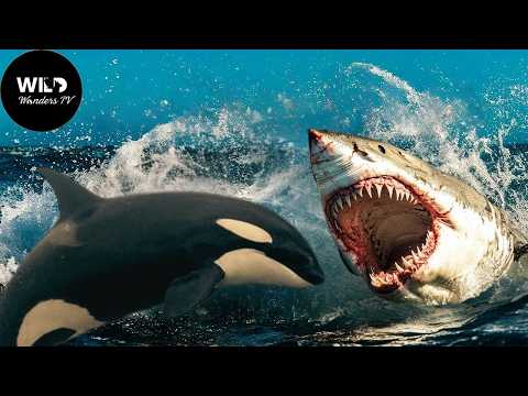 Orcas and Sharks: The Encounter of Legendary Predators #wildlife | Wild Wonders