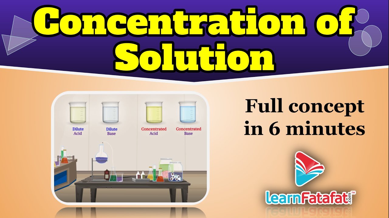 CBSE Class 9 Science Chapter 2 Is Matter Around Us Pure? - Concentration of Solution  - LearnFatafat