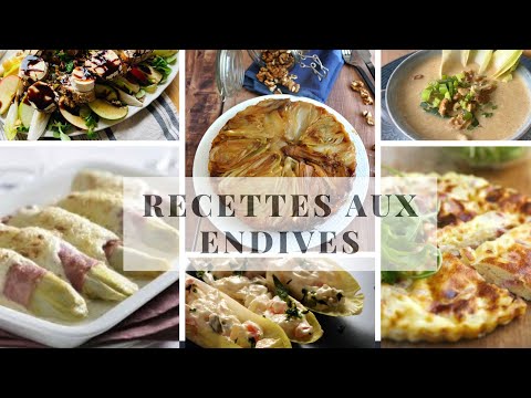 Sweet and Savory Tart with Black Endives and Roquefort, served with Arugula Pesto