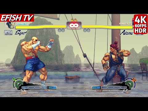 Sagat vs Akuma (Hardest AI) - Ultra Street Fighter IV