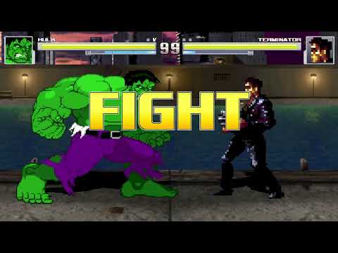 Hulk vs The terminator mugen battle