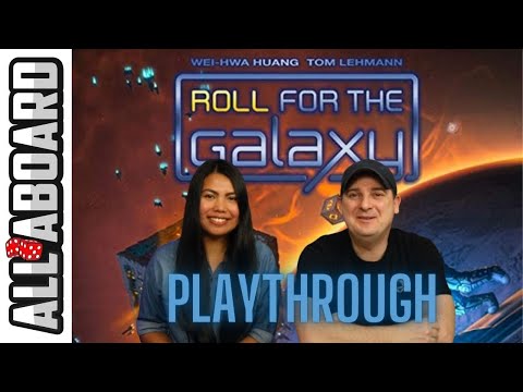 ROLL FOR THE GALAXY | Board Game | 2 Player Playthrough | Building Galactic Empires