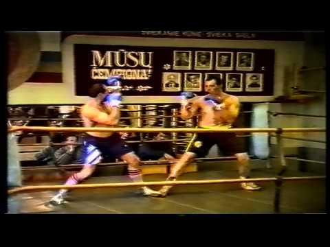 First professional boxing match in Lithuania 1993 10 16 Vidas vs Jonas