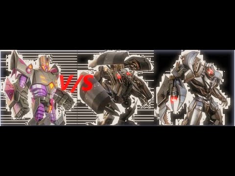 5*R4 MEGATRONUS VS ROK MIXMASTER & ROTF MEGATRON Transformers:Forged To Fight