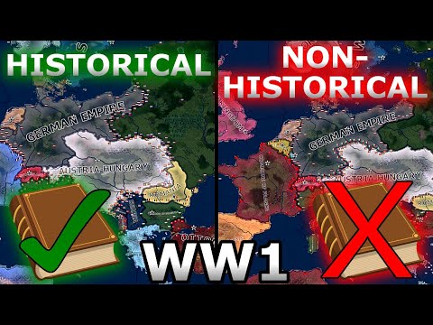 HOI4 Double Timelapse - WW1: Historical vs Non-Historical