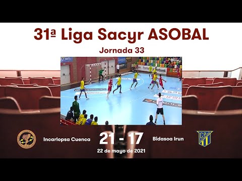 31ª Liga Sacyr ASOBAL J33: Incarlopsa Cuenca - Bidasoa Irun 21-17
