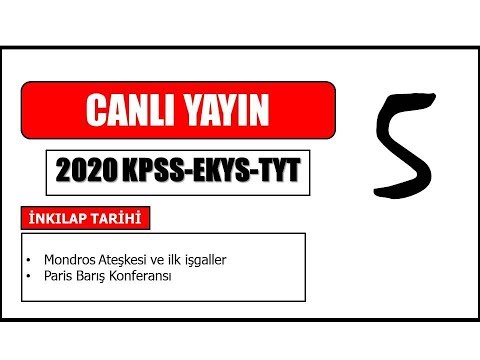 #kpss #ekys #tyt  CANLI DERS İnkılap Tarihi 5.Video