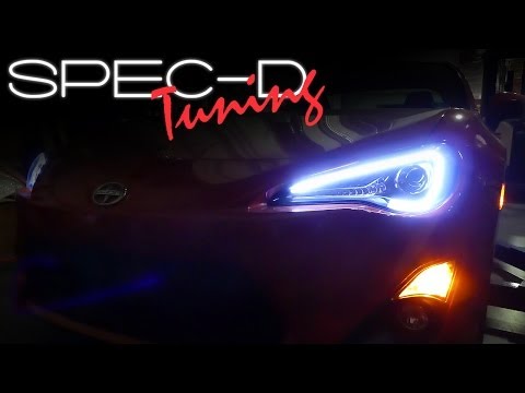 SPECDTUNING INSTALLATION VIDEO: 2013 SCION FR-S LED PROJECTOR HEADLIGHTS