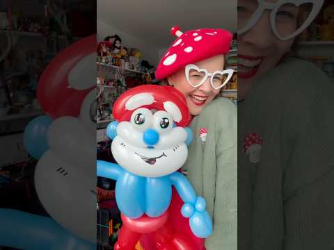 Balonowy Papa Smerf #patrycjalipinska #balloon #balony #smerfy #smurf #papasmurf