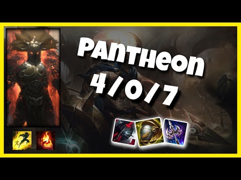 EU Challenger Pantheon SUPPORT (4/0/7) vs JANNA Gameplay Replay - Patch 10.18