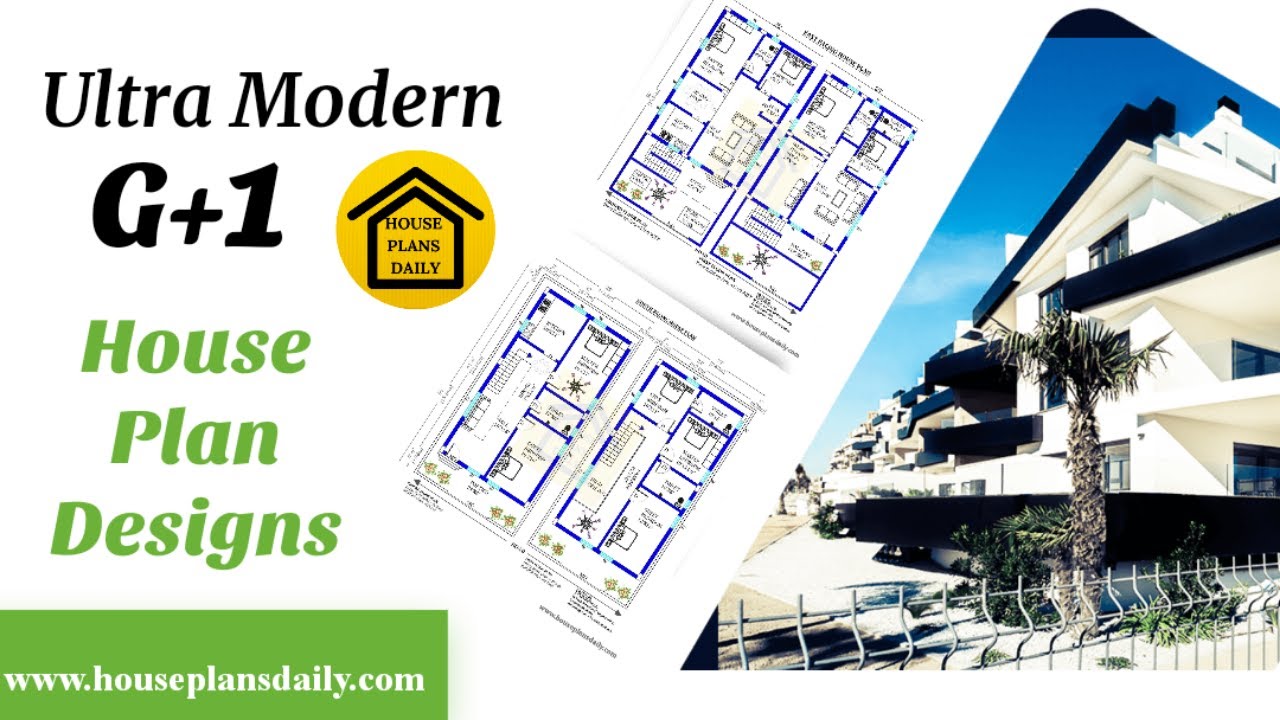 Ultra Modern G+1 House Plans Designs