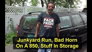 S70 At the junkyard, busted horn on a 850 and stuff jammed in my storage. - HOWR