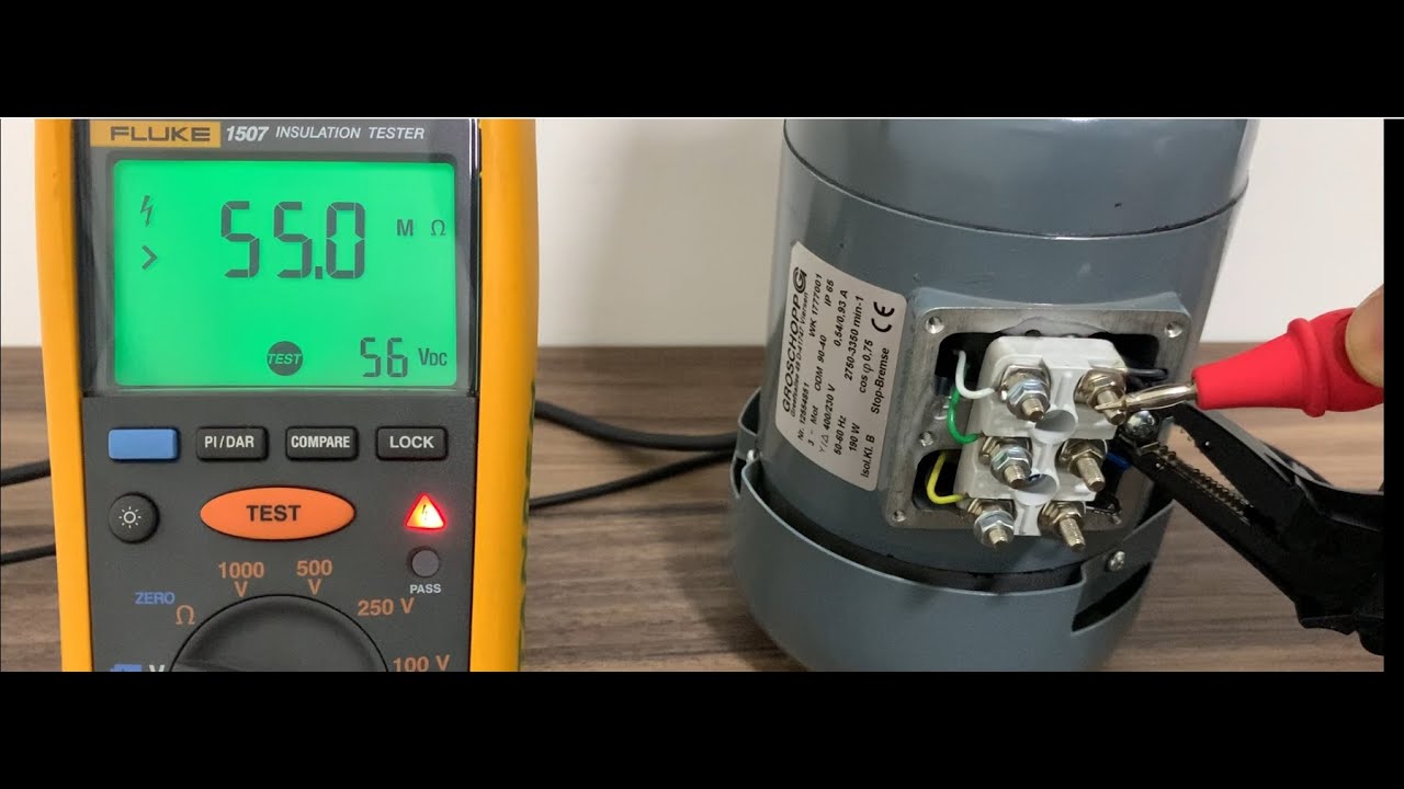 MEDINDO A ISOLAÇÃO DE UM MOTOR COM MULTÍMETRO FLUKE 17b+ E MEGOMÊTRO FLUKE 1507