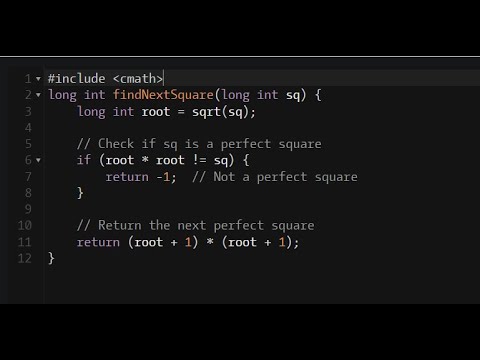 C++ - Find the Next Perfect Square | Codewars 8KYU