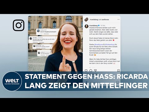 Video Thumbnail: DEUTSCHLAND: Ricarda Lang mit „deutlichem“ Zeichen gegen Hass im Netz