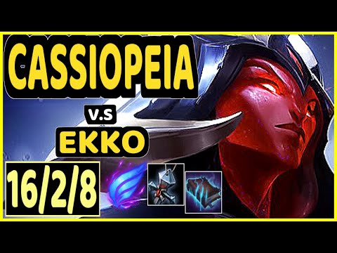 JAVAAA (CASSIOPEIA) vs EKKO - 16/2/8 KDA BOTTOM ADC GAMEPLAY - EUW Ranked GRANDMASTER