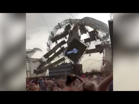 Arab Today- Shocking moment: Stage collapses killing DJ