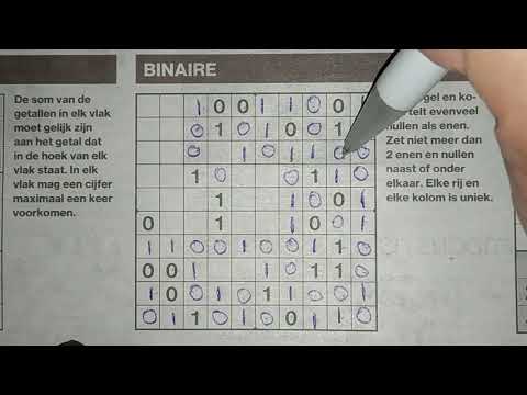 Test your brain. Can you make it? A Binary Sudoku puzzle (with a PDF file) 07-10-2019 part 1 of 3