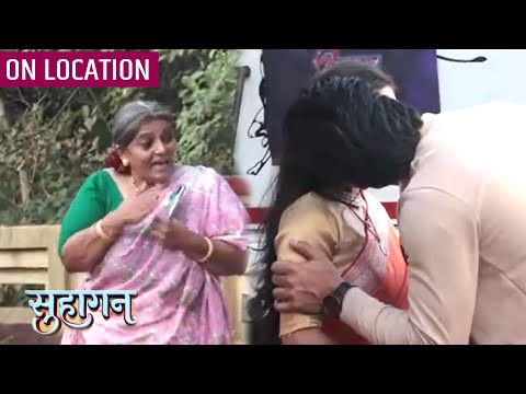 Suhagan | Dadi Ki Zid Puri Karne Ke Liye Krish Ne Kiya Bindiya Road Par Kiss | On Location