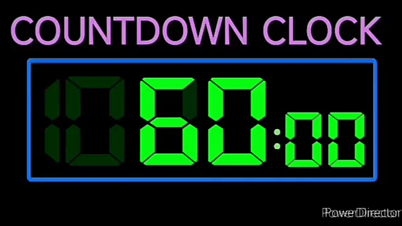 1 Hour (60 Minutes) Countdown (Digital Stopwatch Version) Remix BBC Arabic Countdown