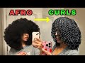 AFRO To CURLS How To Get DEFINED SHINY CURLS Updated