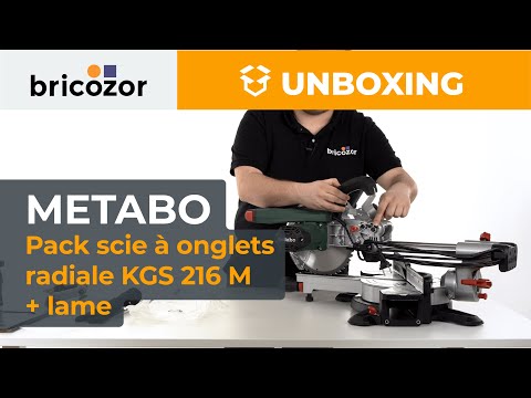 Pack scie à onglets radiale 1500W KGS 216 M + lame de scie 216x30 40WZ METABO
