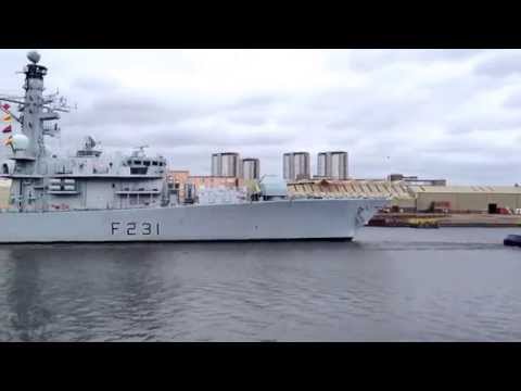 HMS Argyll returns to Glasgow.