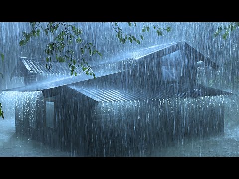 Fall Asleep Immediately with Terrible Heavy Rain & Thunder on a Metal Roof / Beat Stress & Insomnia