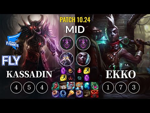 AF Fly Kassadin vs Ekko Mid - KR Patch 10.24