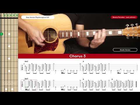 Banana Pancakes Guitar Cover Jack Johnson 🎸|Tabs + Chords|