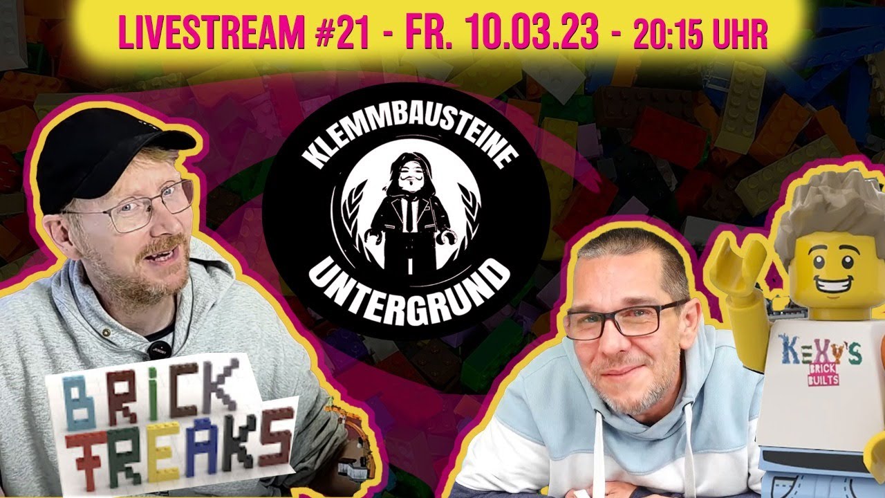 Live  Der Klemmbausteine Untergrund Nr 21 - klemmen & quatschen mit Frank von den @Brickfreaks