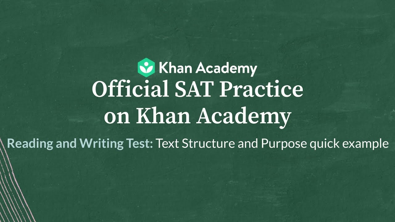 Text Structure and Purpose — Quick example