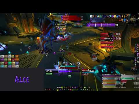 Soulless Militia vs. Zek'voz Mythic(Uldir) / Alce-Nemesis Lock Affliction PoV