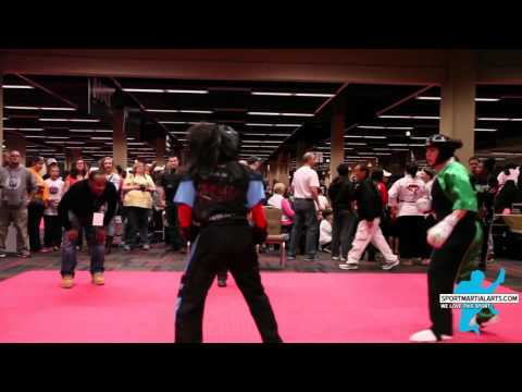 Melanie Ortiz vs  Emma Levy Team Sparring Rd 2 - 2016 AKA Warrior Cup