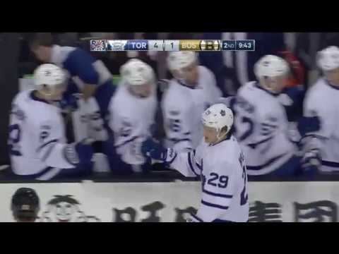 William Nylander's first career NHL hat trick (ALL GOALS) 2/5/2017