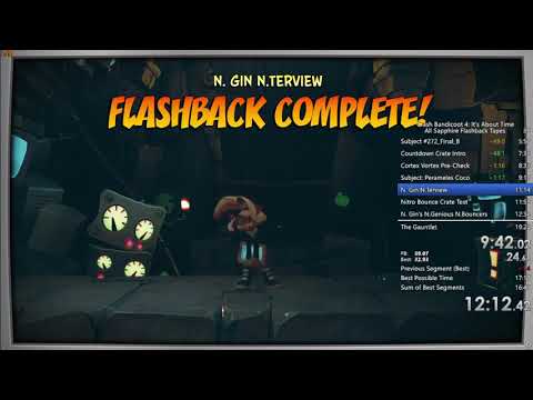 Crash Bandicoot 4: It's About Time - All Sapphire Flashback Tapes Speedrun (16:35)