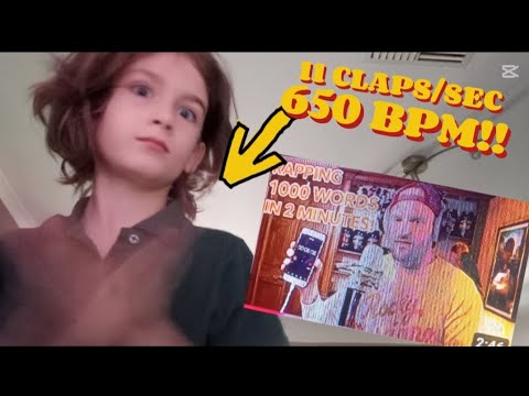 CLAPPING TO “1,000 WORDS IN 2 MIN” CHALLENGE! (650 BPM, 11 CPS)