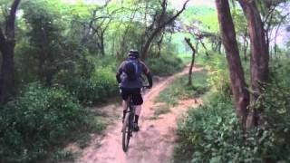 preview picture of video 'Riding mountain bike, Asola, Delhi'