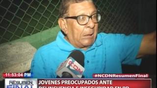 Jóvenes preocupados ante delincuencia e inseguridad en RD