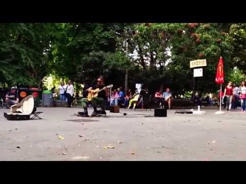 Mariusz Goli - While My Guitar Gently Weeps Live Cover (Buskers Festival Wien 2015)