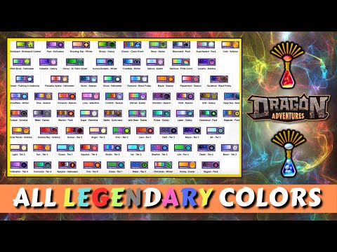 ALL LEGENDARY COLORS depending on Elements in Roblox Dragon Adventures
