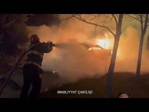 Sumqayıt şəhəri, Bulvar küçəsində avtomobildə yanğın baş verməsi